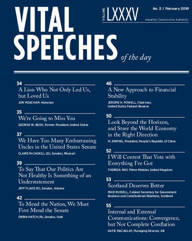 Vital Speeches of the Day - Print Magazine